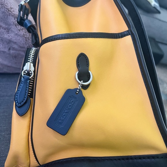 Coach league Yellow Leather Backpack No:L2144-C5342 - Picture 4 of 5